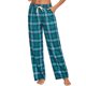 thumbnail image 4 of ShomPort Plaid Pajama Pants Casual Wide Leg Plaid Pants Comfy Lounge Sleep Pjs Pants with Drawstring and Pockets, 4 of 8