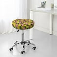 thumbnail image 7 of Goofa Tulips Flowers Printed Stool Covers Round, Waterproof Round Bar Stool Covers Anti-Slip Round Bar Stool Seat Cover with Elastic Bands Durable -14 inch, 7 of 7