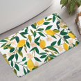 thumbnail image 2 of Yellow Lemon Fruit Flowers White Pattern Bathroom Rugs Mat,Non Slip Microfiber Bathroom Rug,Rubber Backing,Soft Bathroom Mats for Bathroom Floor,Tub and Shower,17x30in(43x75cm), 2 of 5