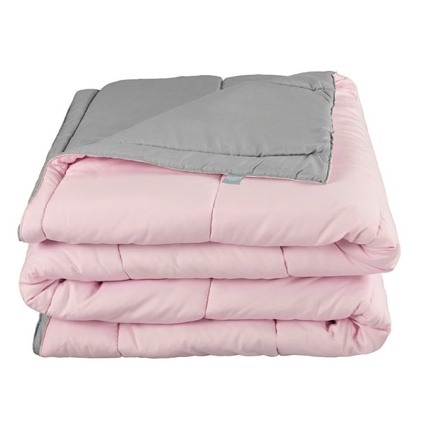 Edredón Dos vistas King Size Rogga Rosa - Gris Perla