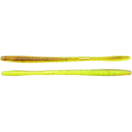 LIVETARGET Straight Tail Worm 6.5 Chartreuse/Brown