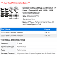 thumbnail image 2 of Ignition Coil Spark Plug and Wire Set 17 Piece - Compatible with 2006 - 2008 Chevy Trailblazer 2007, 2 of 2
