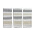 thumbnail image 5 of Serafina Home Beige And White Kitchen Hand Dish Towels: Oversized 28" x 16", 100% Cotton Cloth Soft Cleaning Drying Absorbent Striped Design, Set of 3 Multipurpose for Everyday Use, 5 of 5