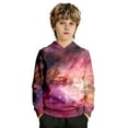 thumbnail image 3 of SOFTCCLO Girls Hoodies Space Galaxy Print Pullover Hoodie Top Casual Cozy Hoodies for Girls Size 3-4Y, 3 of 8