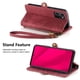 thumbnail image 3 of For HMD Skyline Case Zipper Wallet Geometry Lines Leather Phone Cover - Green, 3 of 5