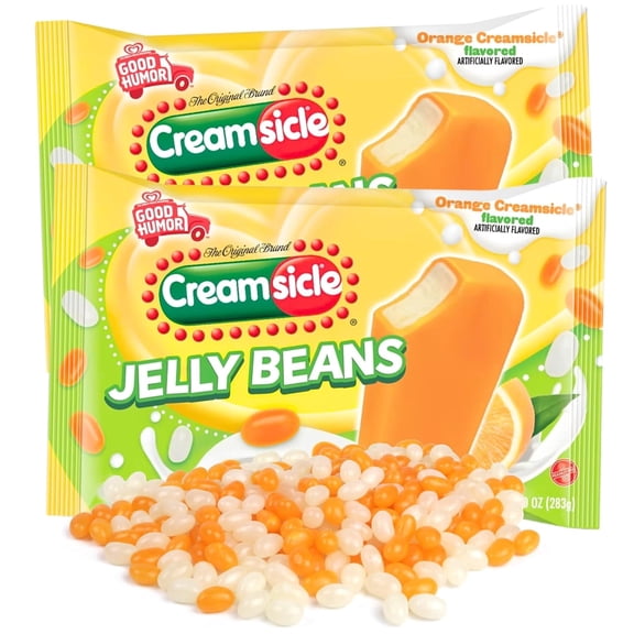 Orange Creamsicle Jelly Beans, Bulk Easter Candy, 12 Ounces, Pack of 2