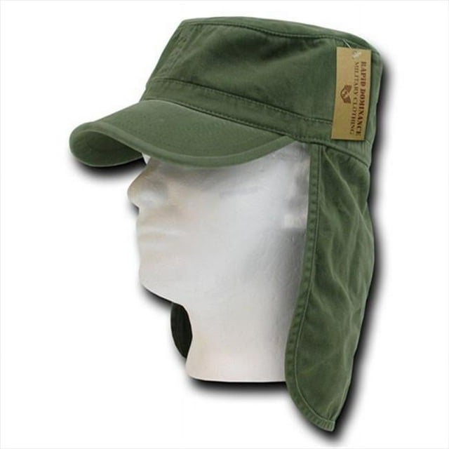 Rapid Dominance 107-PL-OLI-07 Foreign Legion Flap Caps - Olive, Large And Extra Large