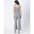 thumbnail image 4 of Moomaya Knitted Wide Leg Jumpsuit, Round Neck, Sleeveless Loose Romper, 4 of 9