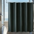 thumbnail image 5 of Cinvoph 31"x71" Plain Color Shower Liner Curtain - Waterproof Thickened Shower Curtain, Simple Solid Style Curtain Decor for Bathroom with 6 Hooks, Black, 5 of 6