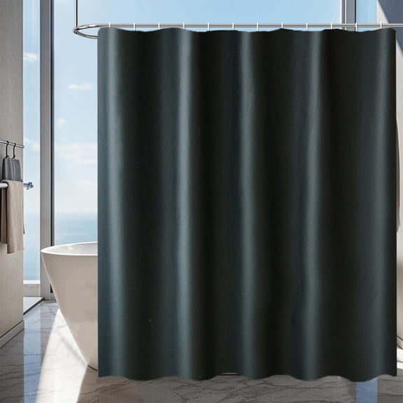 Hyknon Shower Curtain Washable Waterproof Thickened Blackout Curtains PEVA Farmhouse Black Shower Curtains Durable Quick-Drying Soft Bathroom Set for Room Partition Bathroom Decor
