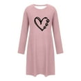 thumbnail image 4 of Yuyuzo Chemise de Nuit pour Femme à Manches Courtes, Robes de Pyjama Imprimées de Cœurs, Douces, Amples et Confortables, Chemises de Sommeil, Vêtements de Nuit pour Dames, 4 of 6