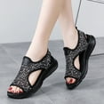 thumbnail image 5 of Mepaouo Orthopedic Platform Wedge Sandals for Women Open Toe Casual Slip on Beach Sandals(Black,7.5), 5 of 9