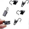 thumbnail image 2 of 50 clips metálicos para cortina, pequeños ganchos para cortina de ducha, clips para fotos, clips de bulldog, happy B, 2 of 4