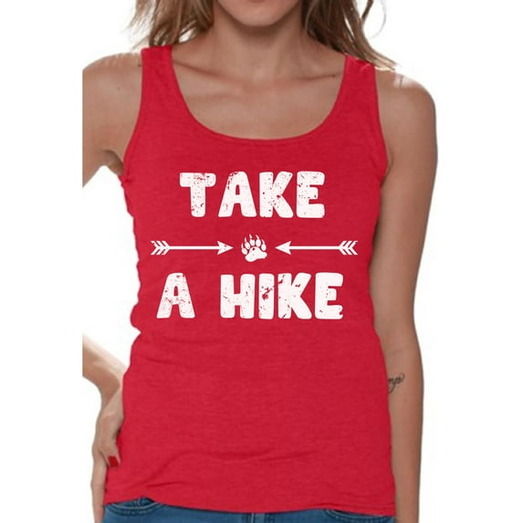Awkward Styles Take a Hike Tank Top for Women Hike Clothes Sport Outfit Ladies Tank Top Outdoor Clothing for Ladies Cute Gifts for Her Girls Outfit Take a Hike T-shirts Hiking Tank Top for Women