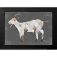 thumbnail image 2 of Pinto, Patricia 18x14 Black Modern Framed Museum Art Print Titled - Rustic Plaid Goat, 2 of 5