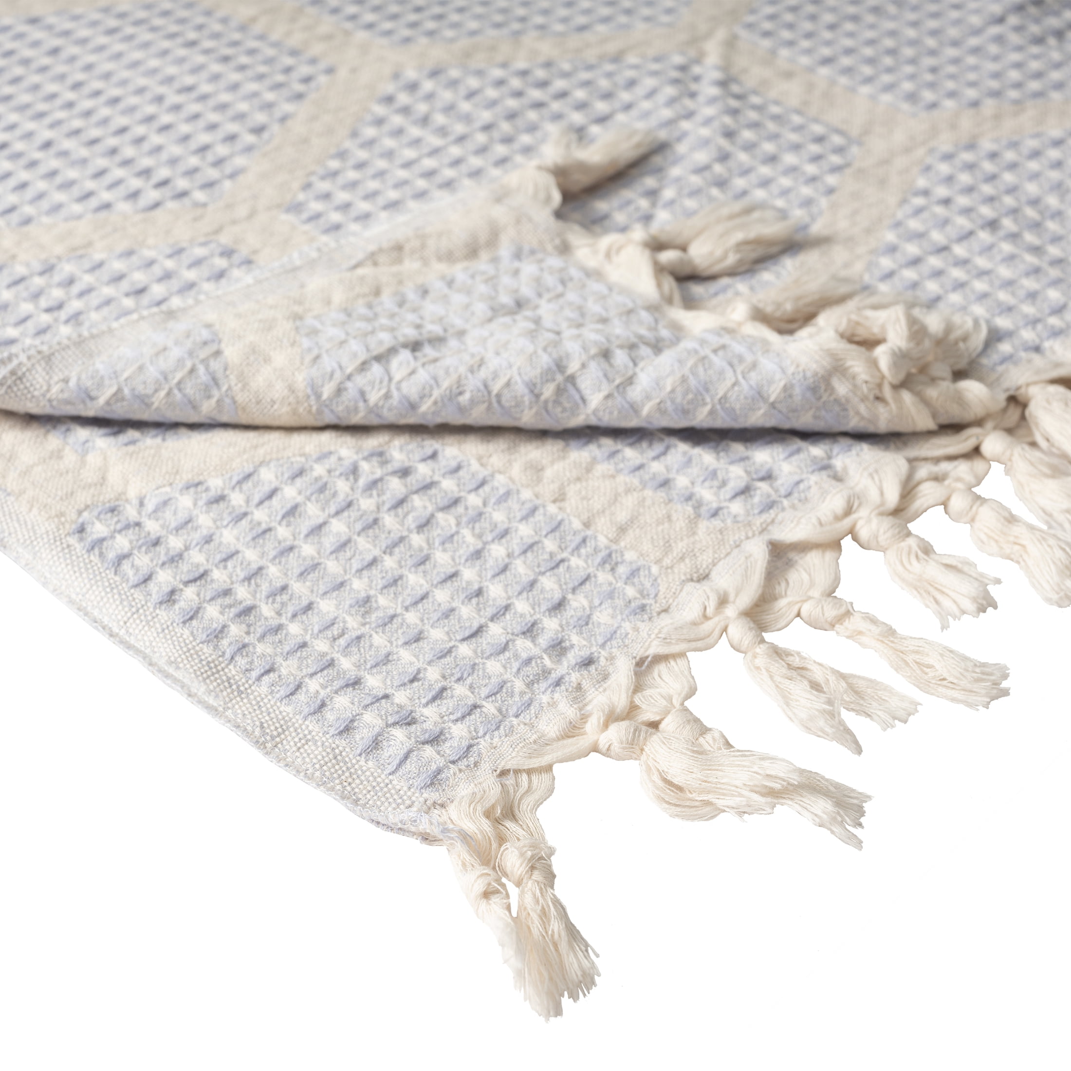 Ox Bay Lilac Honeycomb Hexagon Ultra-Soft Turkish Cotton Adult Throw Blanket, 50" x 60"
