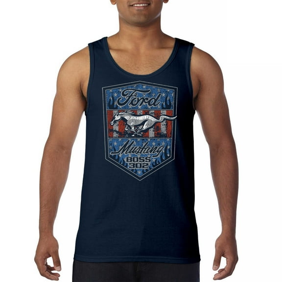 Ford Mustang Boss 302 Tank Top American Muscle Car Fan Performance Racing Road Runner V8 1969 2012 Men's Top