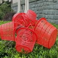 thumbnail image 3 of BESTOYARD 10Pcs Lightweight Red Plastic Basket with Handle for Fruit and Vegetable Storage, 3 of 5