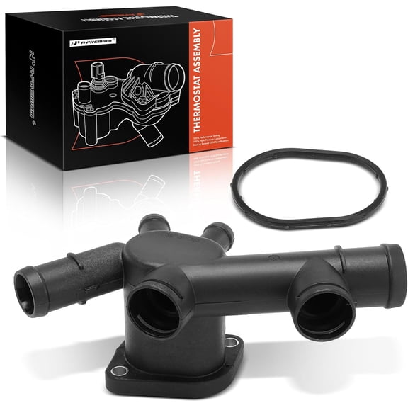 A-Premium Thermostat Housing Water Outlet Compatible with Volkswagen - Beetle 1999-2010 2.0L - Rear Side