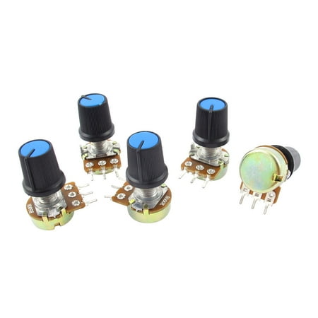 500k Audio Pot - 5Pcs B500K 500K Ohm 3 Terminals Rotary Audio B Type Potentiometer Pot