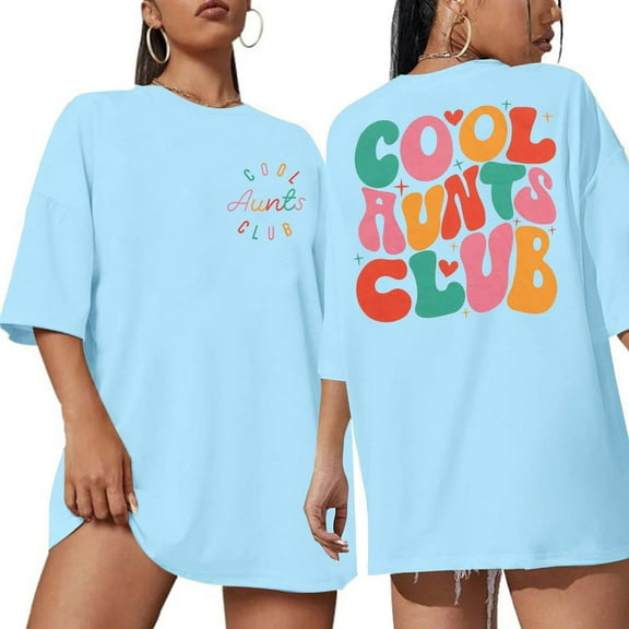 Plus Size Women's Club Letter Print T Shirt Cute Top Casual Graphic Tee T Shirts Women Athletic Shirts Women Loose Fit Short Sleeve Athletic Shirt Shirt Short Sleeve Women Shirts Women Shirt Juniors T