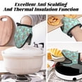 thumbnail image 3 of Cute Purple Pineapple Love Oven Mitts Heat Resistant - Soft Lining Silicone Mini Oven Mitts with HangingLoop, Kitchen Oven Gloves Heat Resistant 500℉ for Cooking Baking Microwave, 3 of 7