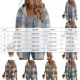 thumbnail image 4 of felwors Womens Casual Plaid Hooded Shacket, Long Sleeve Button Front Warm Coat with Side Pockets, Fall Winter Daily Wear Jacket (Grey, S), 4 of 9