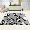 thumbnail image 3 of Coolnut Cartoon Panda Area Rug Pad - 80 x 58 inch - 100% Light Weight Polyester Fabric for Living - Bedroom, 3 of 6