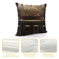 thumbnail image 4 of TIAOTIAOHOU Bar Throw Pillow Cover Mug of Beer Brick Walls Pub Wooden Chairs Shelves Alcohol Covers Decorative Cushion Case for Sofa Couch Bed, 4 of 5
