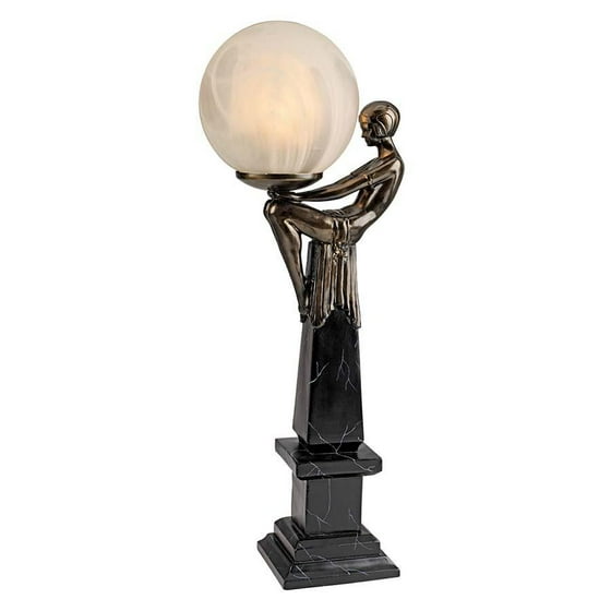 21 Classic Art Deco Bronze Sculpture Statue Table Lamp