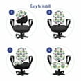 thumbnail image 4 of Cactus Office Chair Slipcover, Watercolor Foliage Pattern Botanical Elements Floral Spring Season Blossoming Nature, Stretch Decorative Fabric Cover, Standard Size, Multicolor, by Ambesonne, 4 of 5