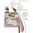 thumbnail image 2 of Pink Cute Cat Table Cloth, Waterproof Tablecloth for Rectangle Tables, Cartoon Funny Heater Cats Reusable Washable Fabric Table Cover for Restaurant Kitchen Dining Tables 52"x70", 2 of 9