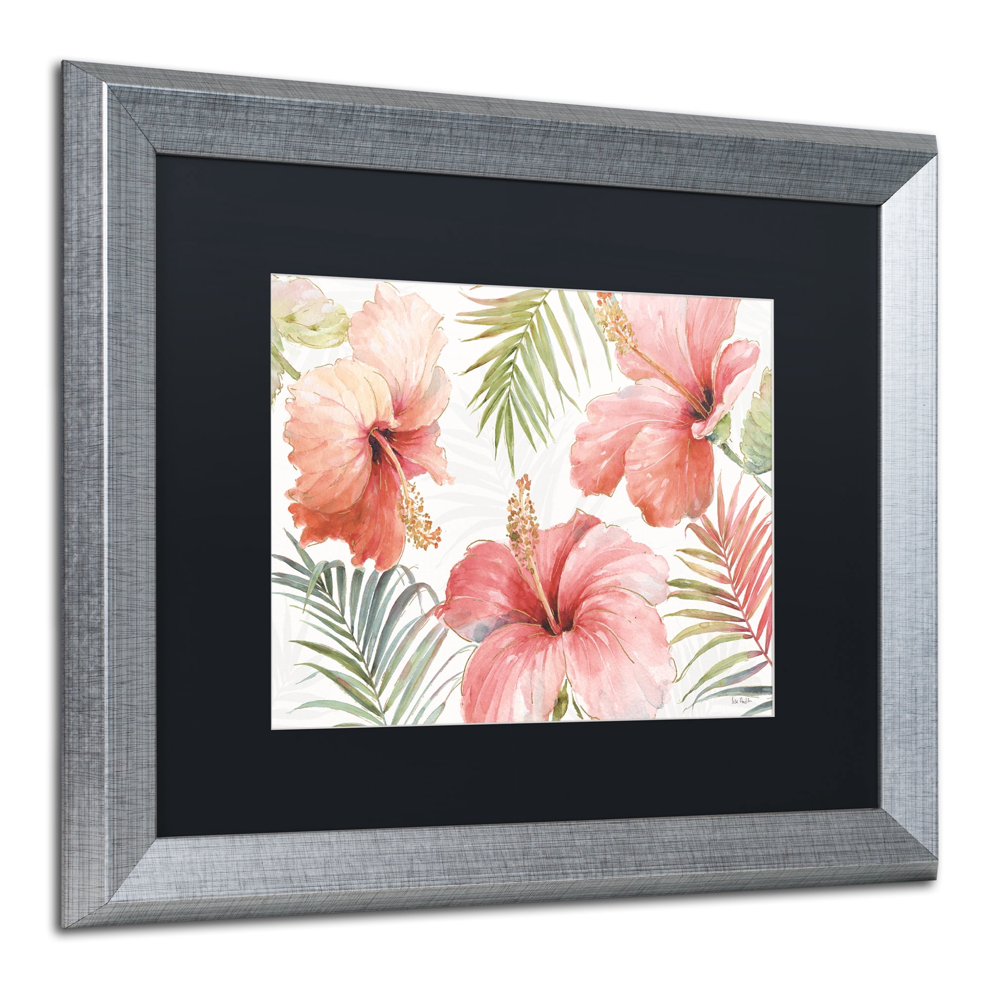 Lisa Audit 'Tropical Blush I' Matted Framed Art