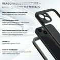 thumbnail image 5 of Feishell for iPhone 13 Waterproof Case Built-in Screen Protector Clear Water Proof Shockproof Dustproof Snowproof Full Body Rugged Transparent Underwater Phone Case,Black, 5 of 10
