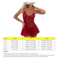 thumbnail image 4 of Conjunto De Traje De Encaje, Cintura De Túnica Ajustada, Correas Ajustables Cómodas, Perspectiva, Ropa De Dormir De Encaje Sin Espalda Transpirable Con Tanga Para Luna De Miel ANGGREK Otros, 4 of 6