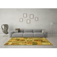 thumbnail image 3 of Ahgly Company Indoor Round Southwestern Yellow Country Area Rugs, 8' Round, 3 of 4
