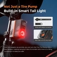 thumbnail image 3 of Mini Bike Tire Pump with Gauge & Professional Taillight, 120 PSI Portable Electric Bicycle Presta and Schrader Valve for Road Mountain Bikes, Motorcycle, Balls, 3 of 4