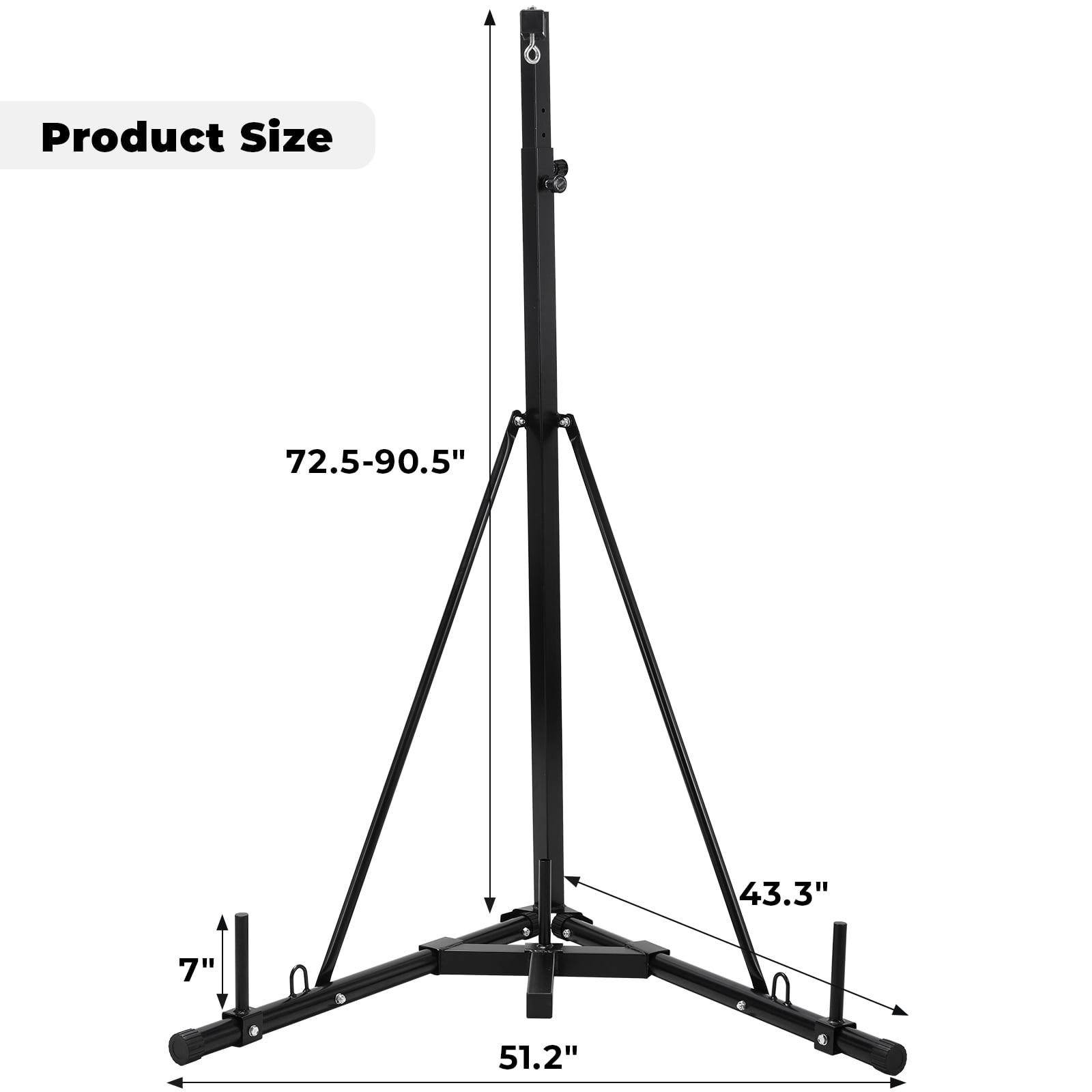 Arlopu Boxing Speed Punching Bag Stand Adjustable Height Punching Bag Stand, 150lbs - Stand Only