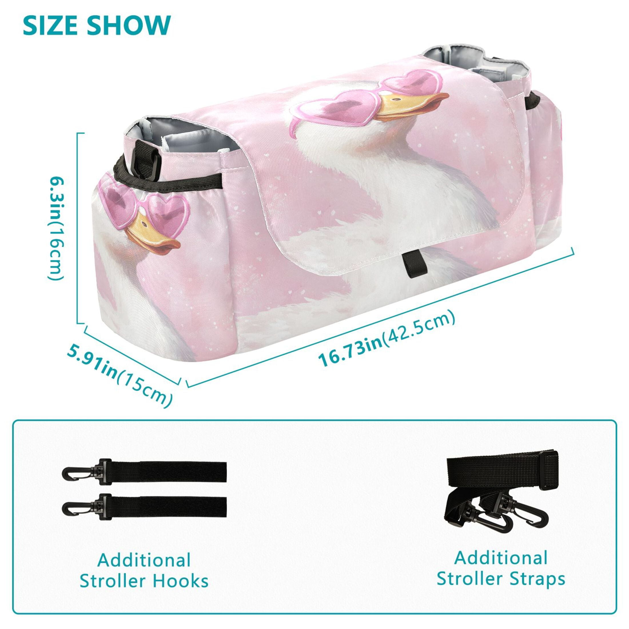 DIXRUYEE Stroller Organizer Joyful Duck Printed