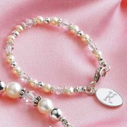Personalized Freshwater Pearl Baby Bracelet
