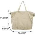 thumbnail image 7 of LinYooLi Canvas Hobo Bags for Women & Men, Shoulder Crossbody Bag Y2k Grunge Hippie Tote Messenger Bag for Work, Shopping, Travel, 7 of 7