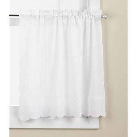 Lorraine Home Fashions Candlewick Tier Curtain Pair 60 By 24 Inch