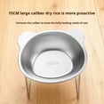 thumbnail image 6 of Elevated Cat Bowls,5" Wide Raised Stainless Steel Cat Food Bowls with Anti-Slip Metal Stand Whisker Friendly Water Dishes for Indoor Cats and Small Dogs, 6 of 9