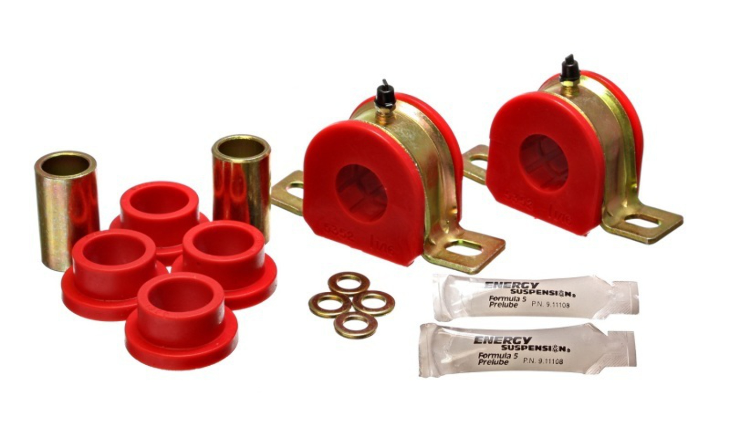 Energy Suspension 1-1/16in Greaseable S/B Set - Red Fits select: 1973-1980 CHEVROLET K10, 1976 CHEVROLET BLAZER