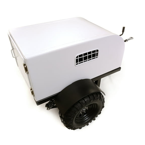 Integy RC Toy Model Hop-ups C26976 Realistic Leaf Spring 1/10 Size Enclosed Trailer for Scale Crawler Truck