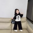 thumbnail image 3 of Traje de dibujos animados de moda para niñas de otoño 2024, sudadera con capucha de estilo occidental para niños, camiseta de manga larga, mono, traje de tres piezas, 3 of 5