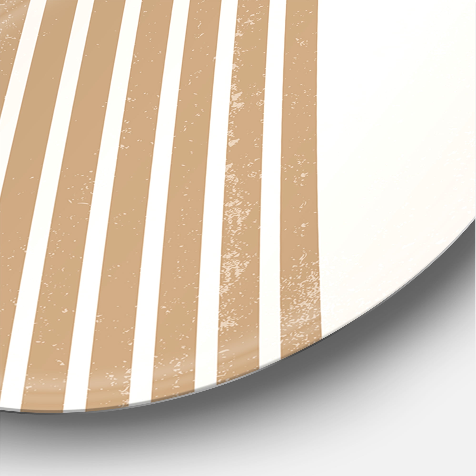 Designart 'Abstract Moon Sun Leaves I' Modern Circle Metal Wall Art 36x36 - Disc of 36