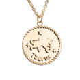 thumbnail image 1 of Collar para Mujer de Horóscopo LuckyLy, Acero Inoxidable con Baño de Oro 18k y Dije de Signo Zodiacal, Modelo Astra dorado UNITALLA, 1 of 8