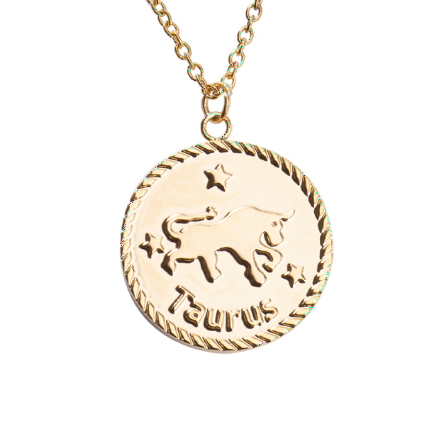 Collar para Mujer de Horóscopo LuckyLy, Acero Inoxidable con Baño de Oro 18k y Dije de Signo Zodiacal, Modelo Astra dorado UNITALLA