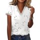 thumbnail image 1 of Camiseta de verano para mujer con cuello en V y manga corta con estampado floral para mujer tipo 4 L, 1 of 4